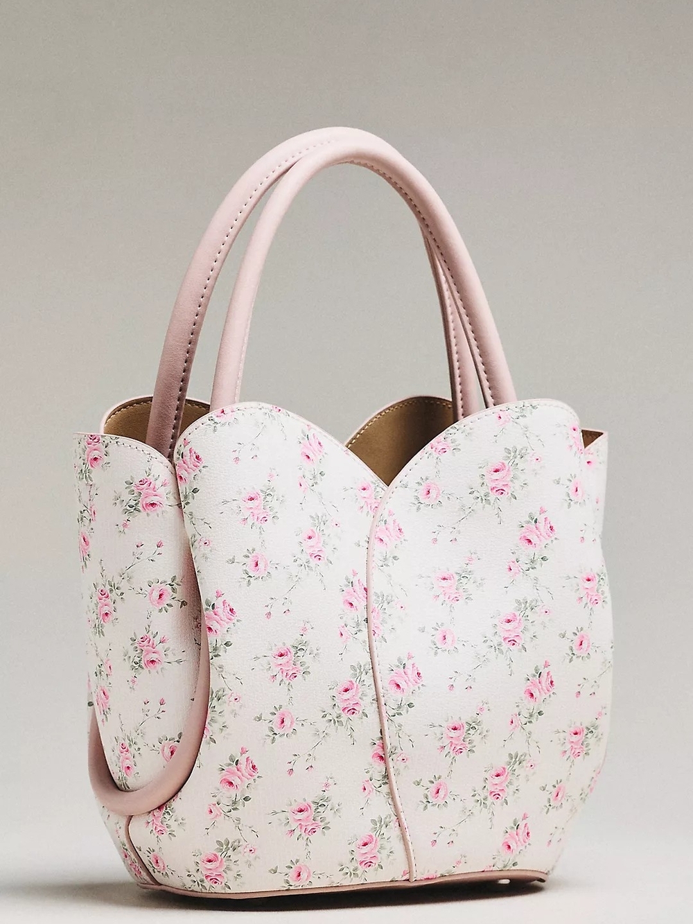 Melie Bianco Tulip Top-Handle Crossbody Tote With Pouch